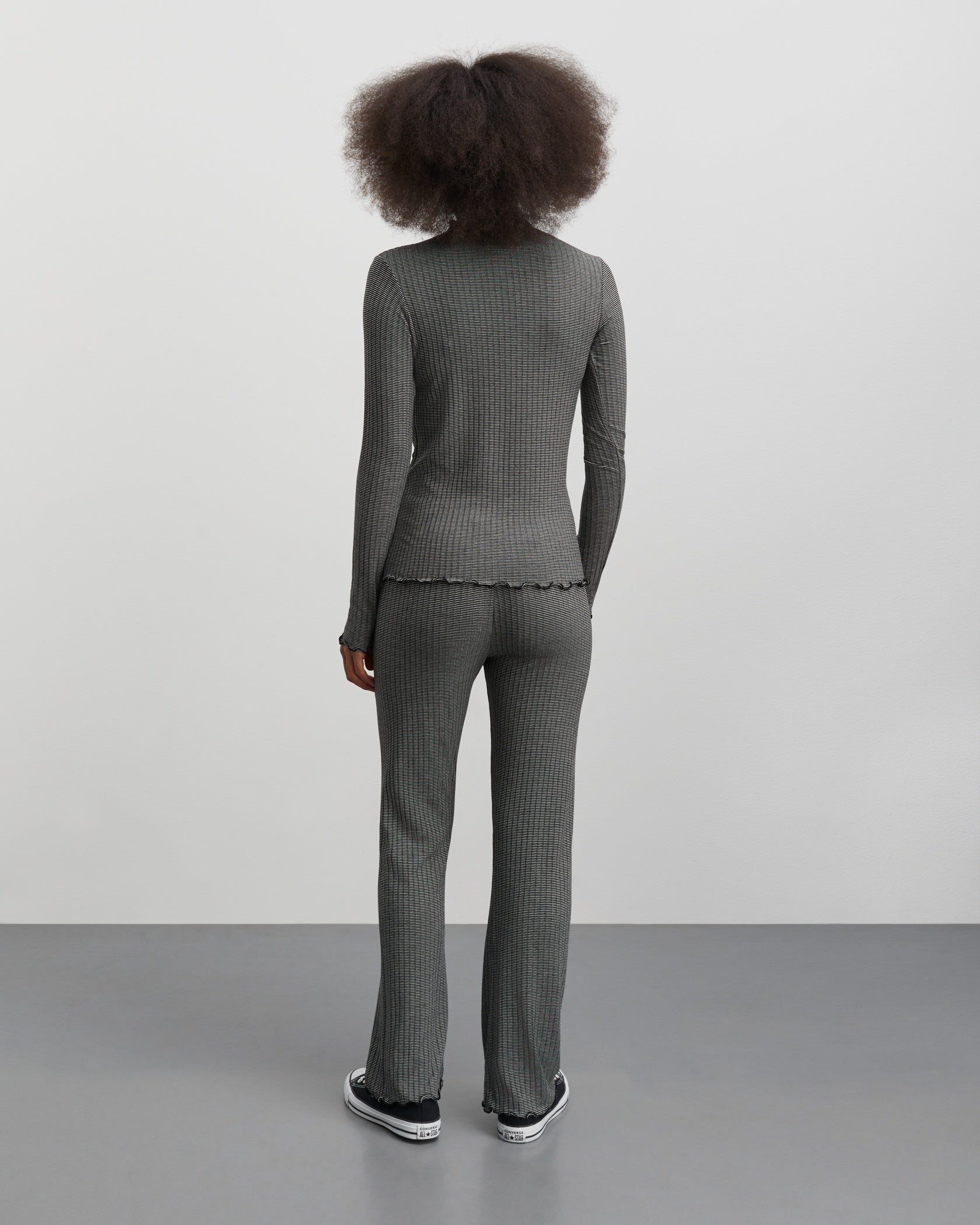 5X5 Stripe Lonnie bukser - Black/Vanilla Ice